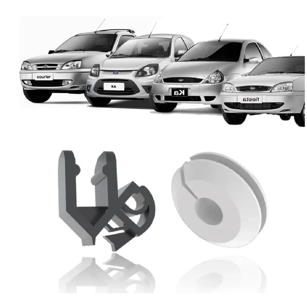 Kit 2 Grampo Suporte Presilha Trava Vareta Capo Ford Ecosport Courier Fiesta Ka Focus 1997 ate 2015
