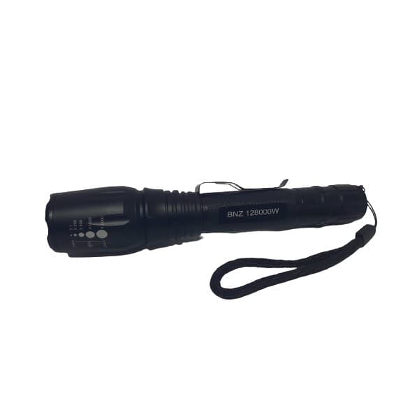 Lanterna Tática Estilo Militar Swat recarregável de led com sinalizador de Emergência e 2 baterias