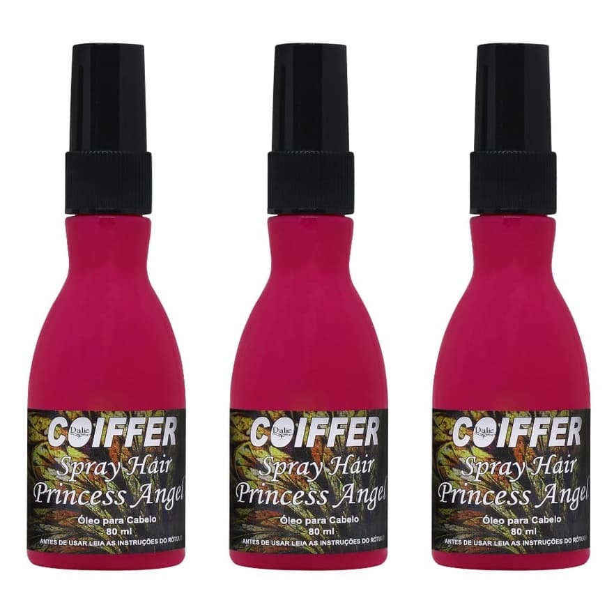 Kit Combo Spray Hair Princess Coiffer Perfume e Brilho