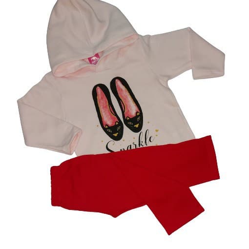 Kit 2 Conjunto De Moletom Feminino Infantil Promoção Com E Sem Capuz 01-03