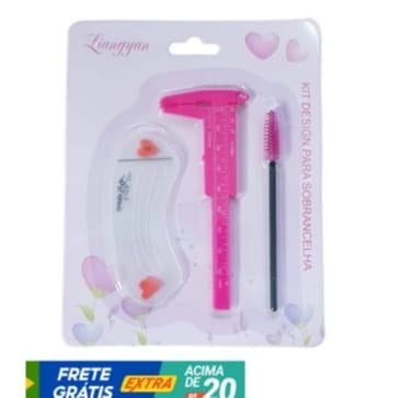 Kit Design Sobrancelhas Paquímetro Molde e Escovinha
