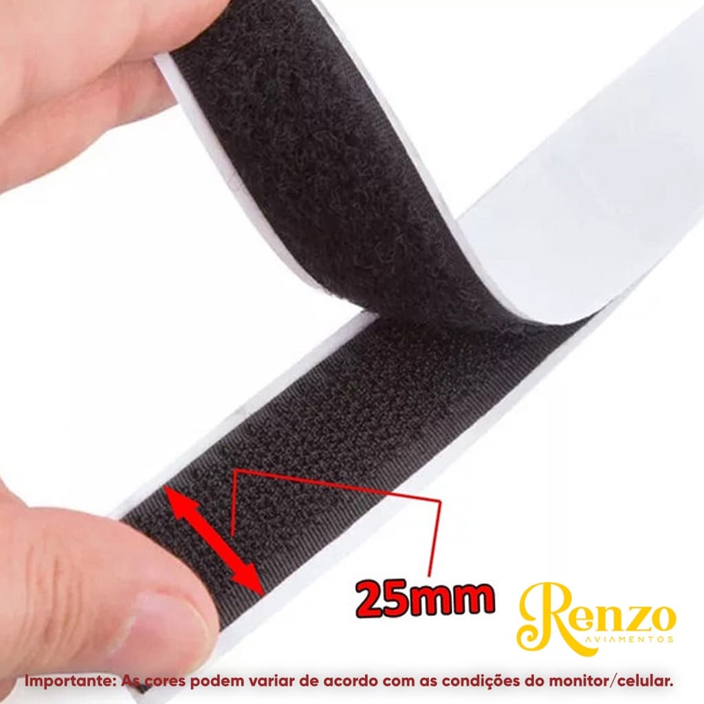 Velcro Auto Adesivo Ultra Forte Macho E Fêmea 25mm