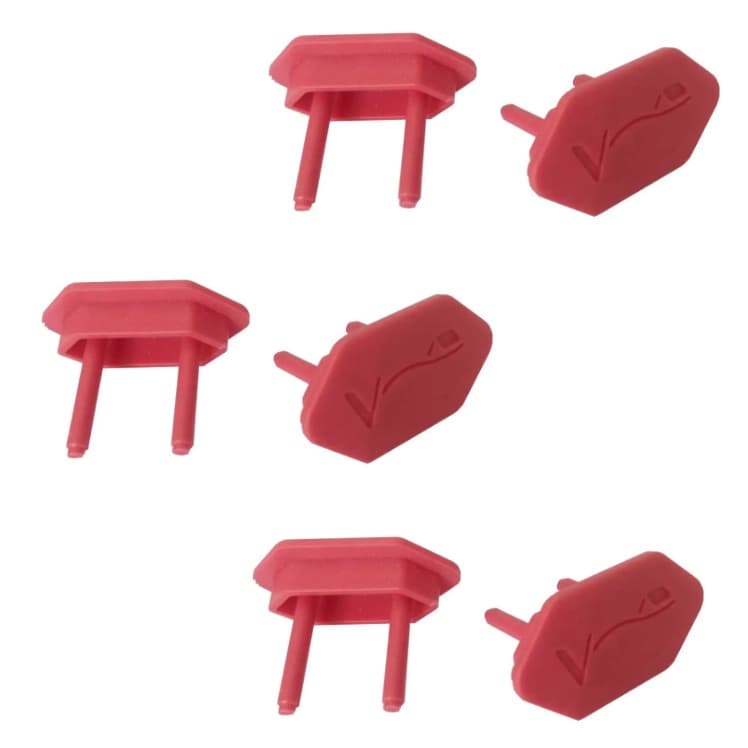 Kit C/10 Tampa de Tomada Tampa Protetor Vermelho 110v 220v Segurança Bebê