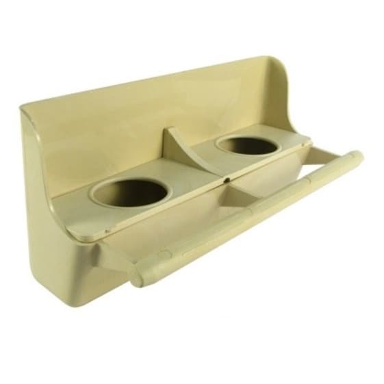 PROMOÇÃO Comedouro Grande  Marfim com Tampa - Pássaros Canario Curio Pintassilgo Coleira 150ml - King bird