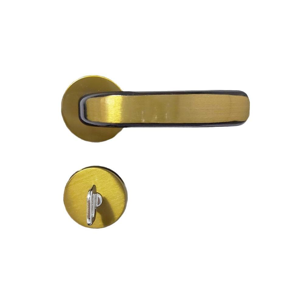 Fechadura Stilo Roseta Bronze Latonado para Porta Banheiro - Mgm, Tamanho: WC - Banheiro