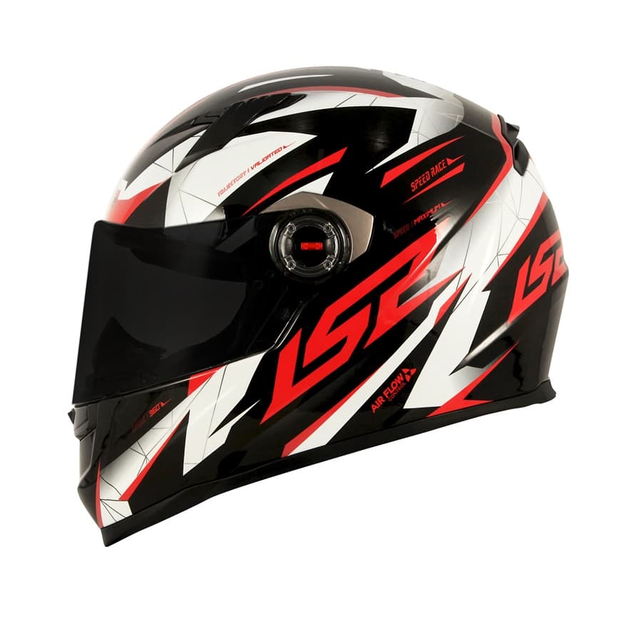 CAPACETE LS2 FF358 CLASSIC DRAZE – Preto Branco e Vermelho