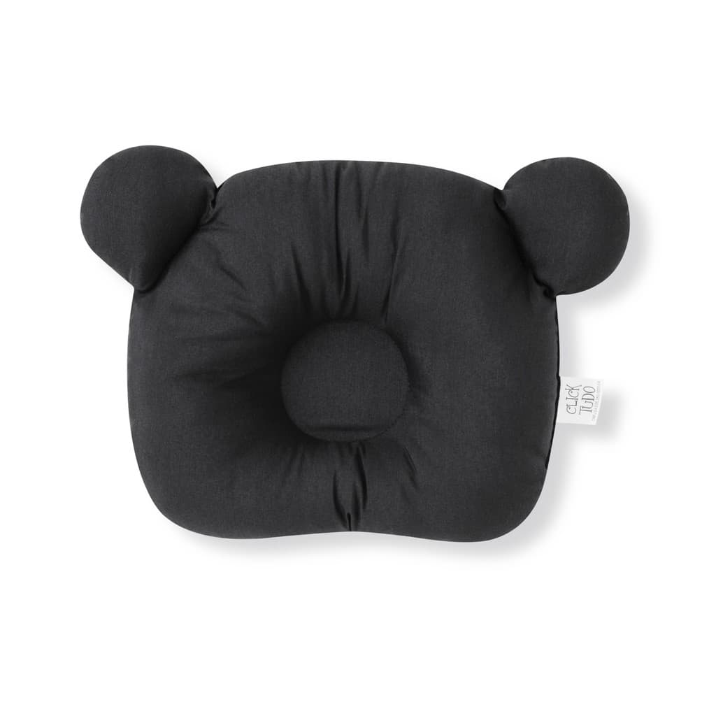 Travesseiro Plagiocefalia Para Bebe Cabeça Chata - PRETO