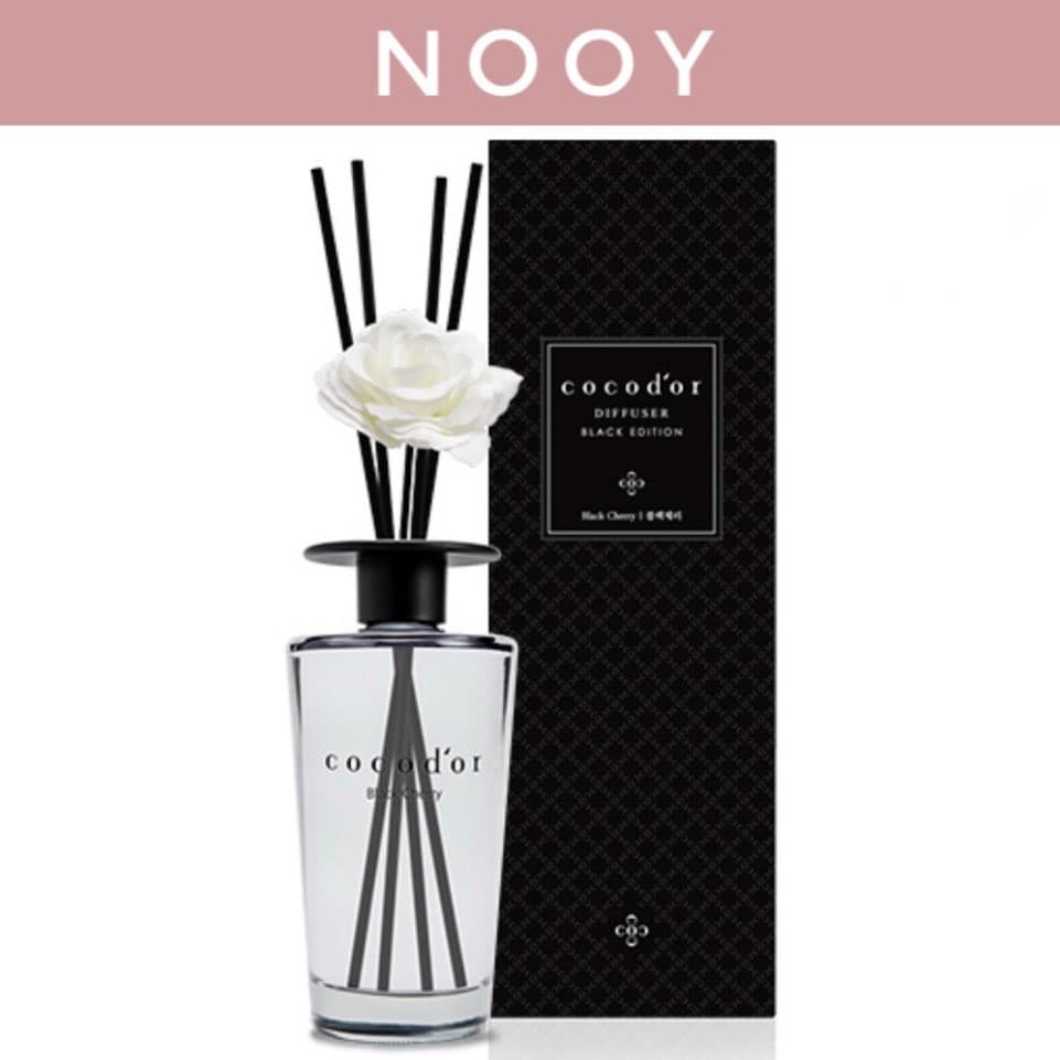 [Cocodor] Difusor Black Edition 500ml Reed Stick 5 + Bastão De Flor Branca 1