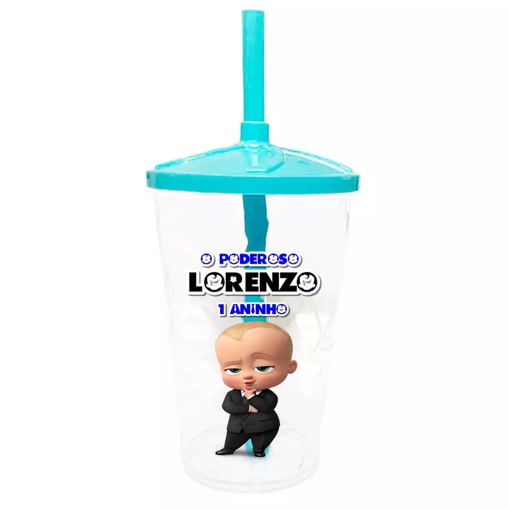 30 Copos Twister Shake Personalizado 400ml C/Tampa e Canudo Lembrancinha  Poderoso Chefinho