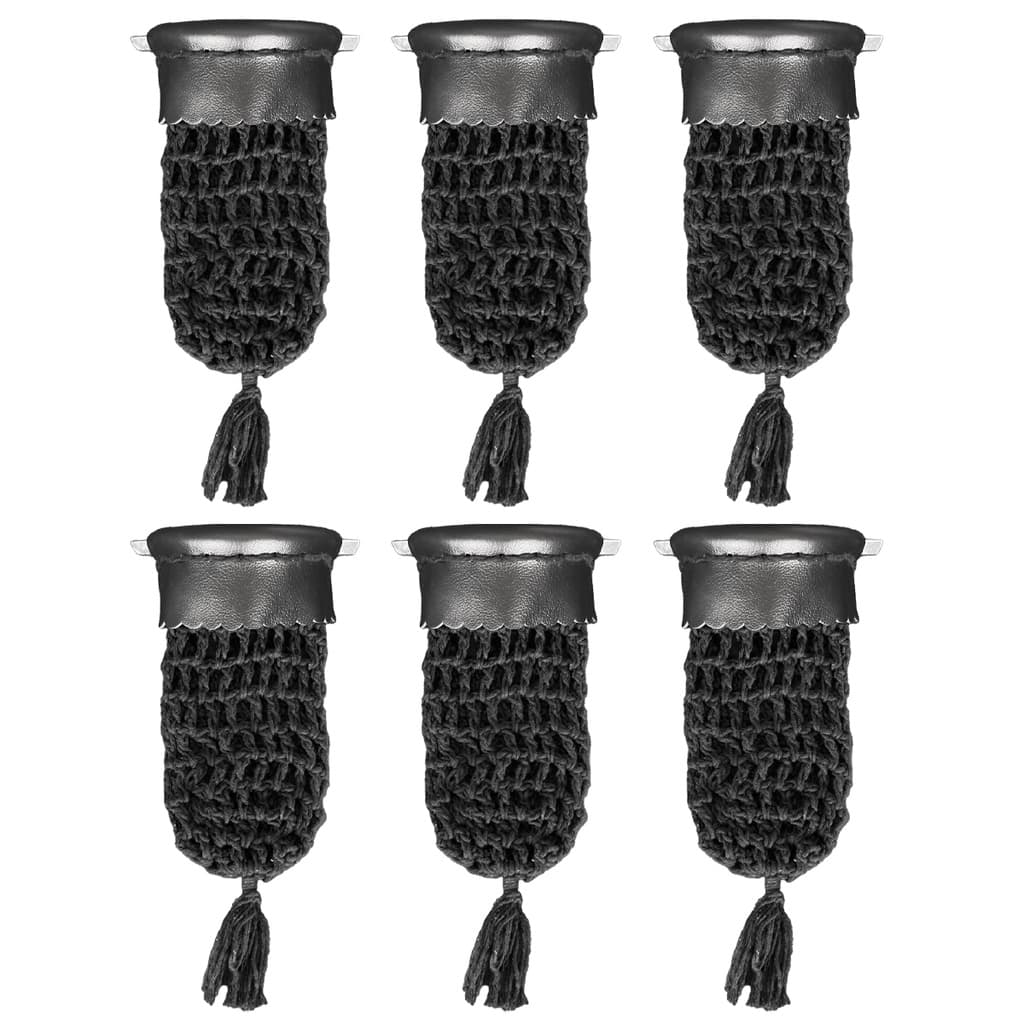 Jogo de Caçapa com Rede Preto e Guarnição Preto Curto Completo (6 Peças)