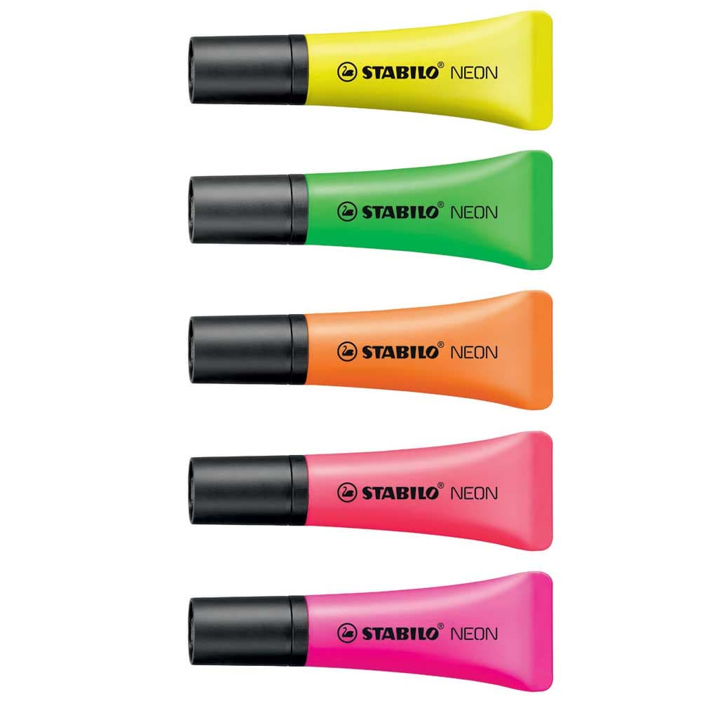 Pincel Marca Texto  Stabilo Neon  Bisnaga