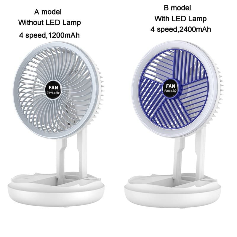 UTAKEE Ventilador Suspenso De Carregamento Portátil De Acampamento Com Lâmpada LED De 7 Polegadas Para Viagens