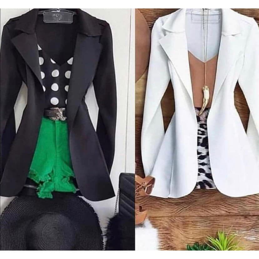 Blazer Maxi Alongado Acinturado Moda Feminina Neopreme.