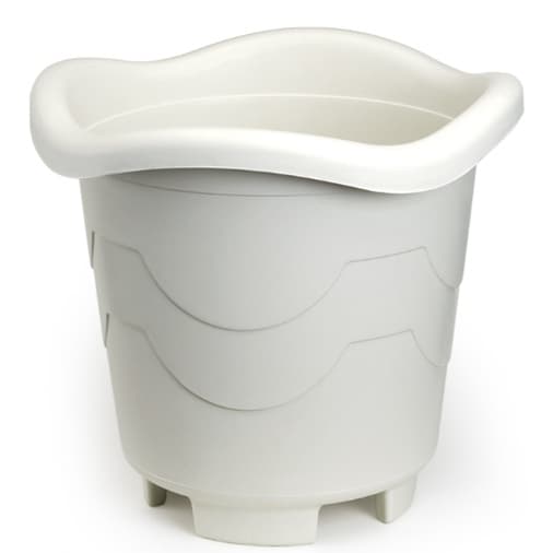 Vaso Redondo Grande de Plástico C/ Pezinho 27cm x 30cm Injeplastec Preto/Terra/Branco