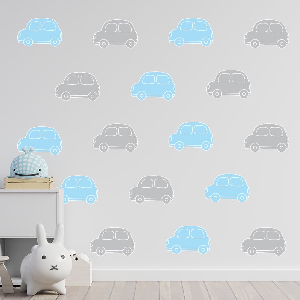 Adesivo de Parede Infantil Carrinhos Quarto Menino Bebe - 213ir