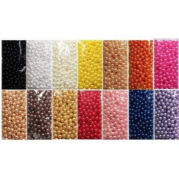 Pérolas ABS 6mm 8mm com furo passante para Bordados