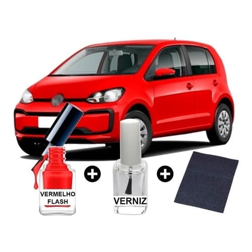 Tinta Tira Risco Automotiva Vw Vermelho Up Flash