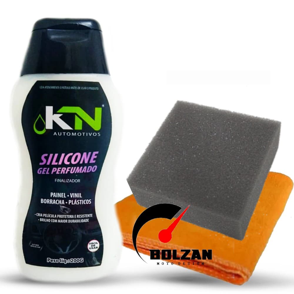 Silicone em Gel P/ Carro Perfumado Aromatizador Interno Automotivo + Flanela e Esponja