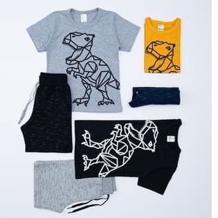 Kit 16 Peças 8 camisa + 8 Shorts Masculino infantil Roupa Menino Atacado
