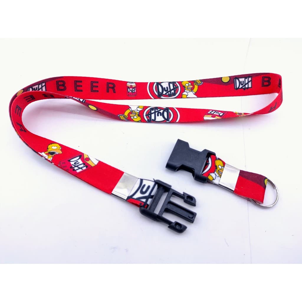 Cordão para pescoço Duff Os Simpsons chaveiro com engate rápido para moto, chaveiro, crachá