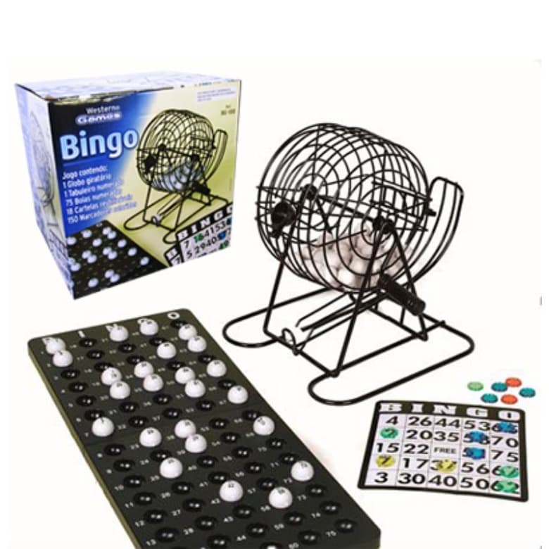 BINGO TRADICIONAL DE METAL NA CAIXA