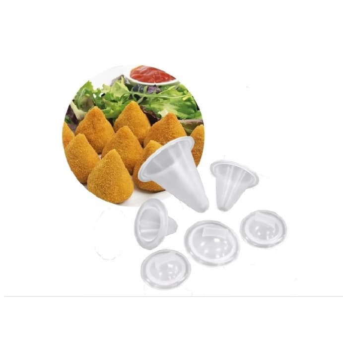 Conjunto 3 Peças Modeladora De Coxinha, Tamanhos, Pequena, Média e Grande