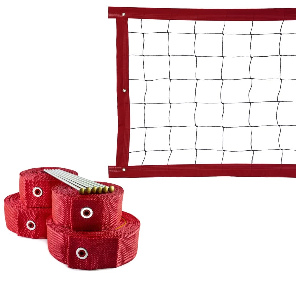 Kit Rede De Vôlei 5 Metros + Marcação Vermelho - Evo Sports