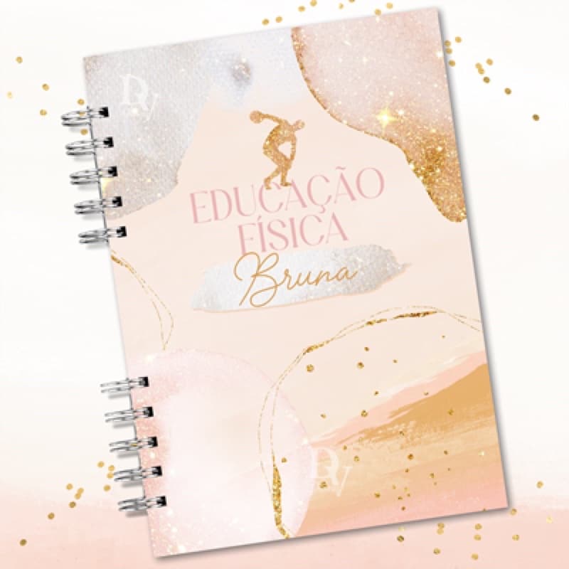 Caderno Educação Física pautado faculdade 2026 Profissões Personalizada