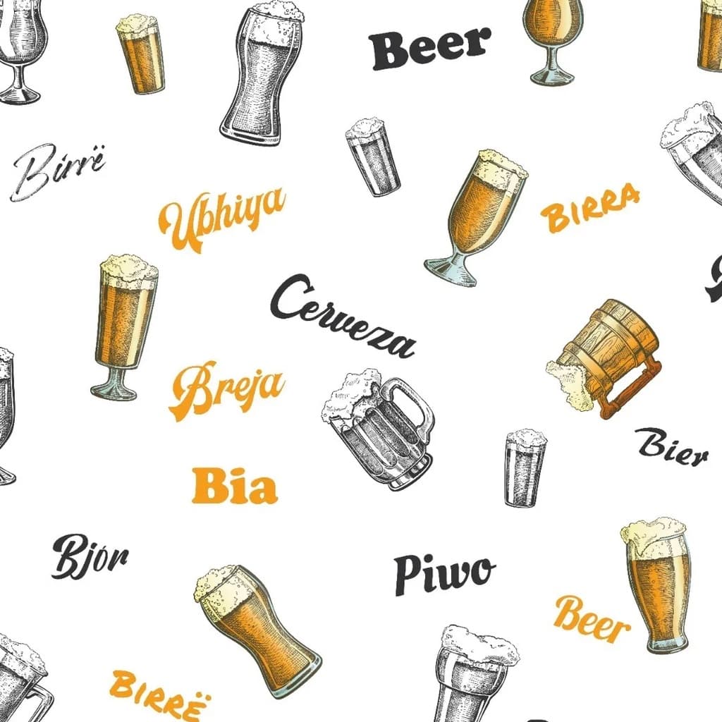 Adesivo De Parede Com Cervejas - Papel De Parede Adesivo Para Bar - Papel Parede Para Adega 0,72m²
