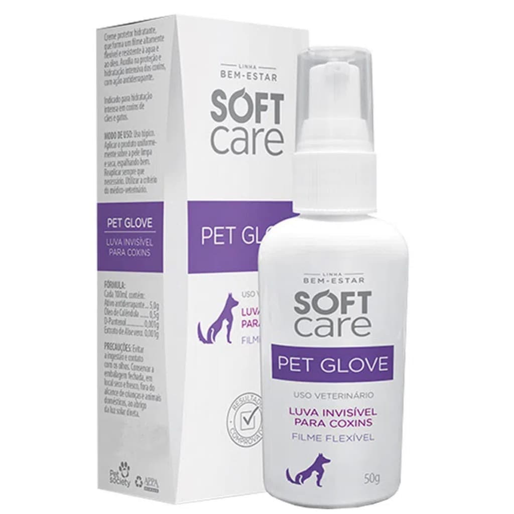 Loção Hidratante Pet Glove Soft Care Pet Society - 50g