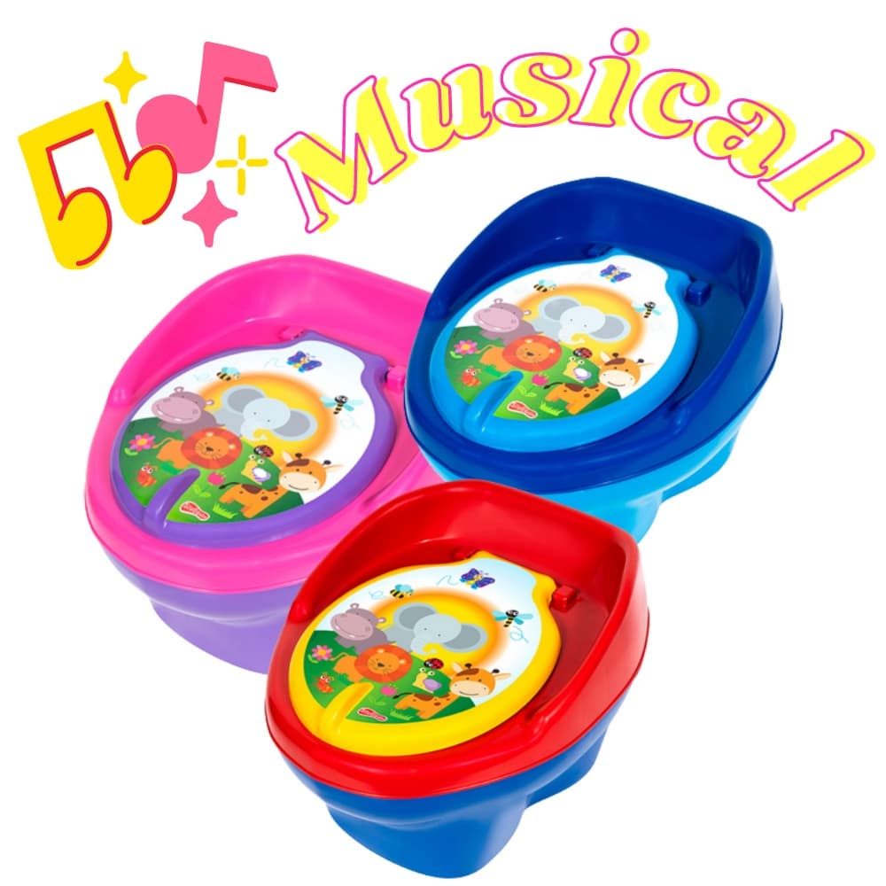 Troninho Bebê Pinico Penico Musical | 2 em 1 Vira Banquinho | Desfralde Transição | Meninos Meninas