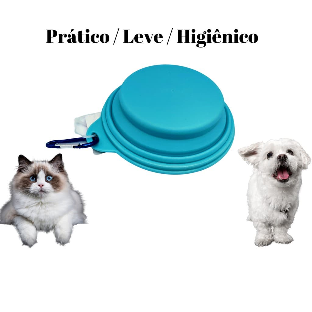 Comedouro Pote Tigela Retrátil Comida/água Pet Cães E Gatos - Bebedouro Comedouro Pote Retrátil Portátil Cão Gato
