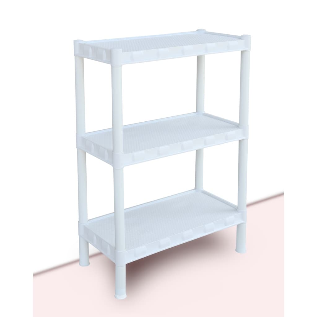 Estante Nápoles Branca Plástico Modular 3 Prateleiras Agraplast Cod.919 (COM PEZINHOS)