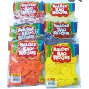 Balão São Roque Liso Numero 9 com 50 unidades