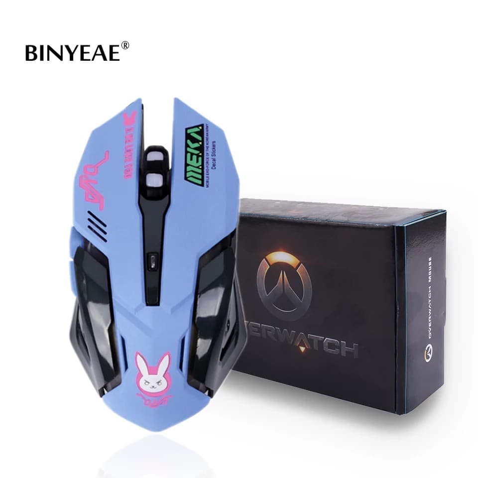 Mouse gamer Overwatch ótico com LED 6 Botões. Mouse com fio, entrada USB, 2400Dpi