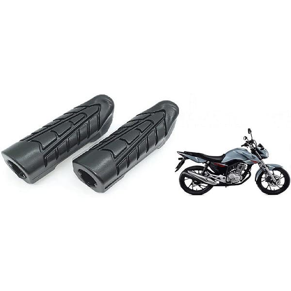 Borracha Estribo Pedaleira Dianteira Moto Cg Titan Fan Start 125 150 160 / 2014 em diante