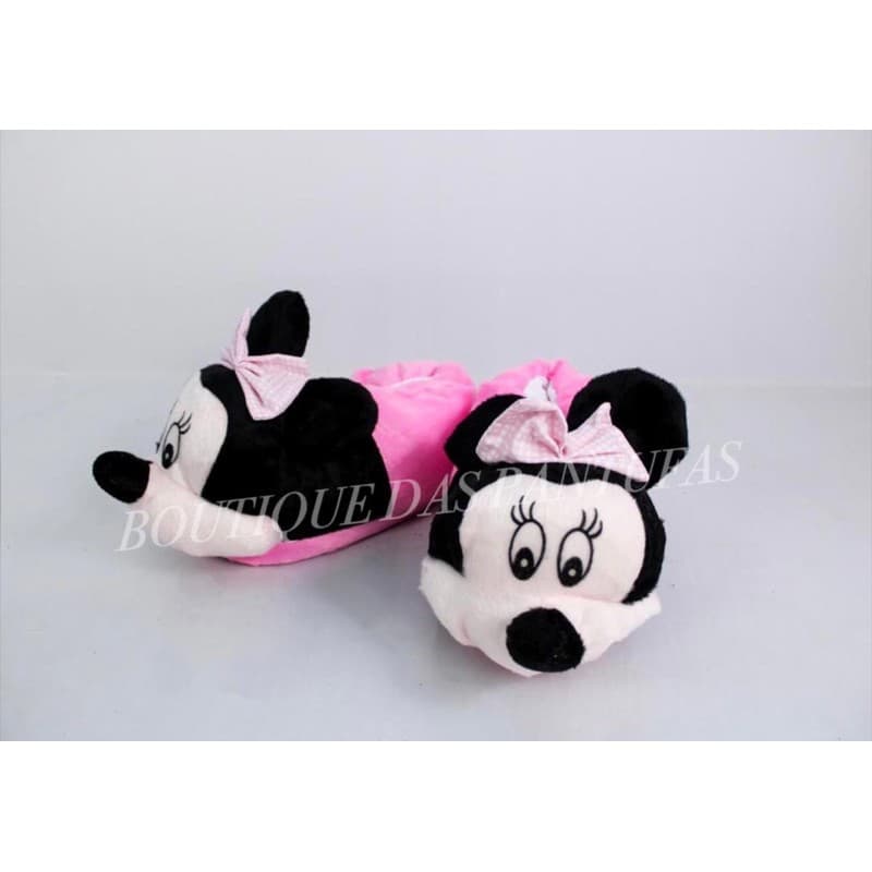 Pantufa Minneii Rosa Feita à Mão