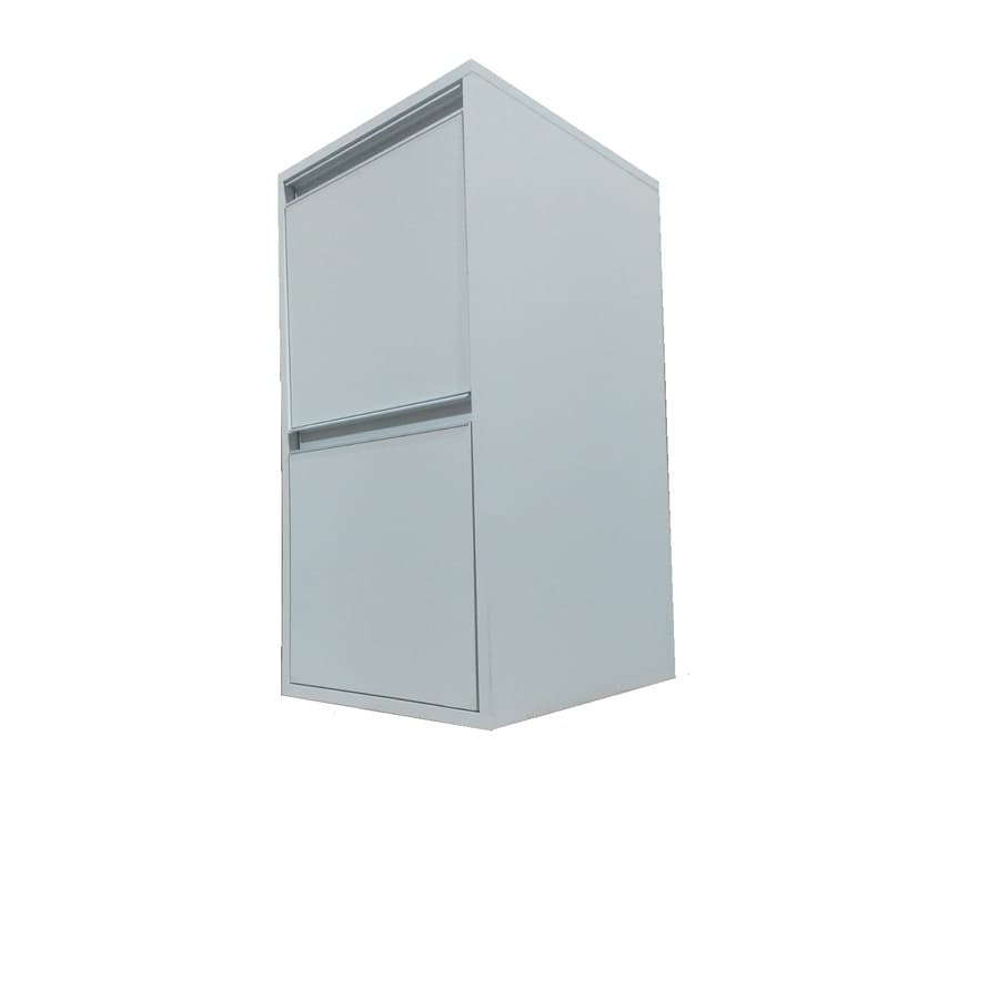 Gaveteiro Mdf Com 2 Gavetas/Gavetão Branco Com Rodizio 70cm