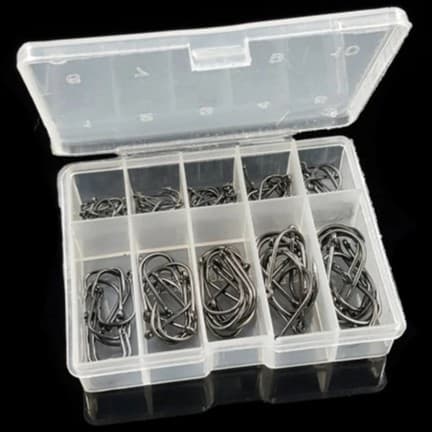 Kit Anzol Para Pesca 100 unidades Tamanho 3 ao 12 Aço Carbono