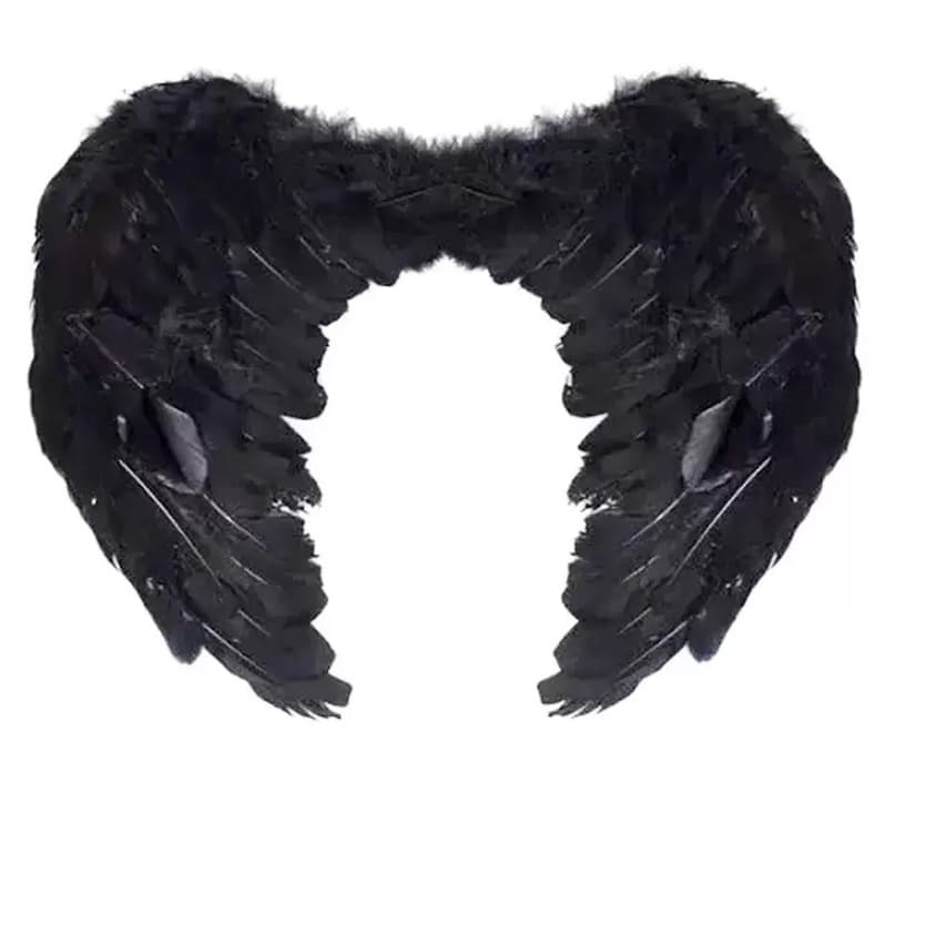 Fantasia de Asa de Anjo ou Diabo - Asas De Penas / Halloween / Natal / Anjo