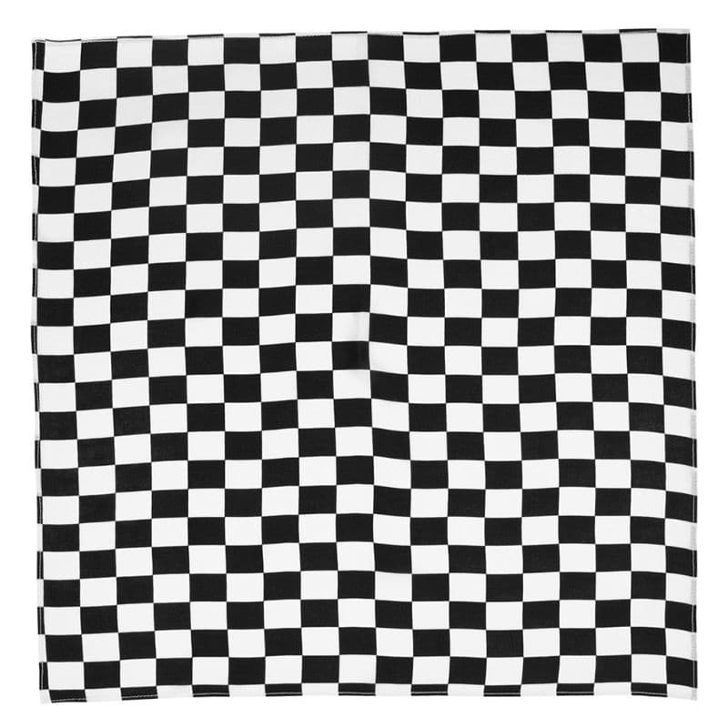 Blala Bandana Lenço Hip Hop Preto Branco Xadrez Faixa De Cabelo De Pescoço
