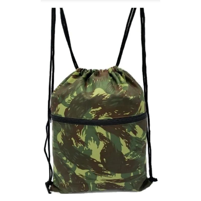 Mochila Camuflada Nylon Saco EcoBag Impermeável Ginastica Saquinho