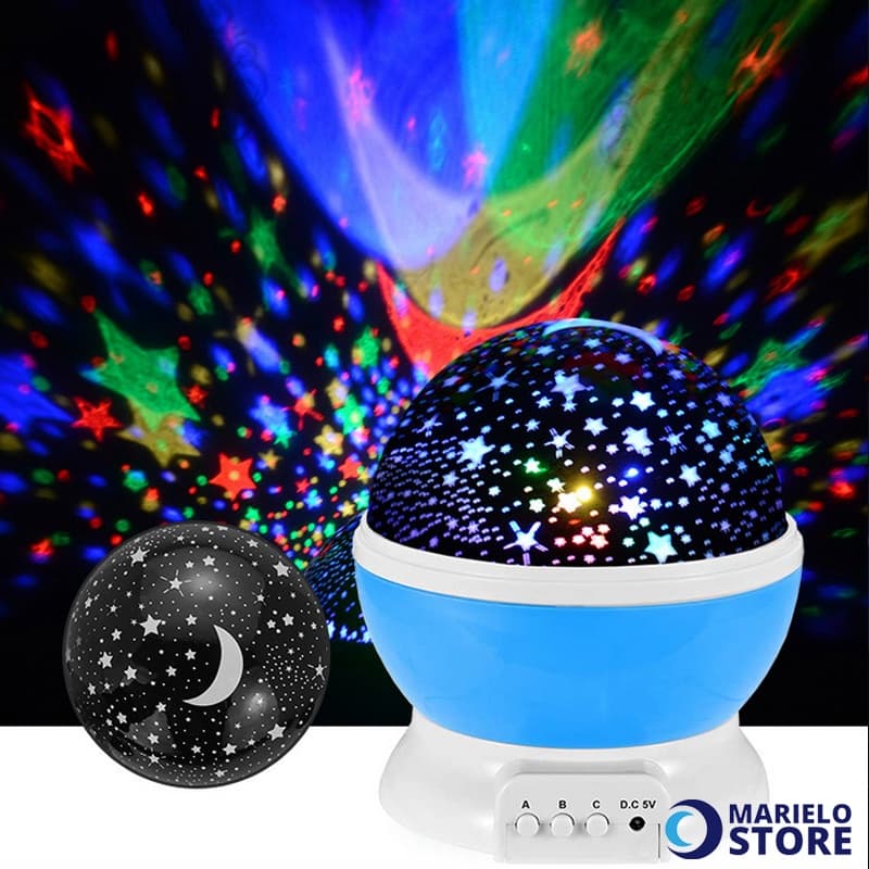 Luminária Abajur Infantil Céu Estrelado Lua Galaxy Projetor abajur infantil