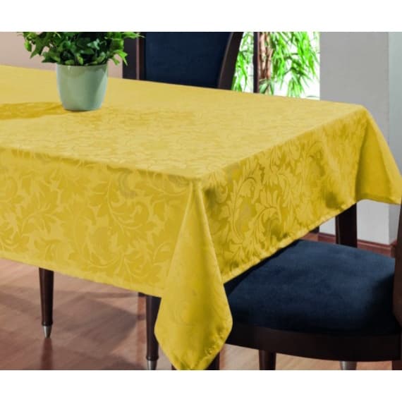 Toalha De Mesa Amarela Decoração Para Copa Do Mundo Brasil Com Bainha Vários Tamanho - Pronta Entrega