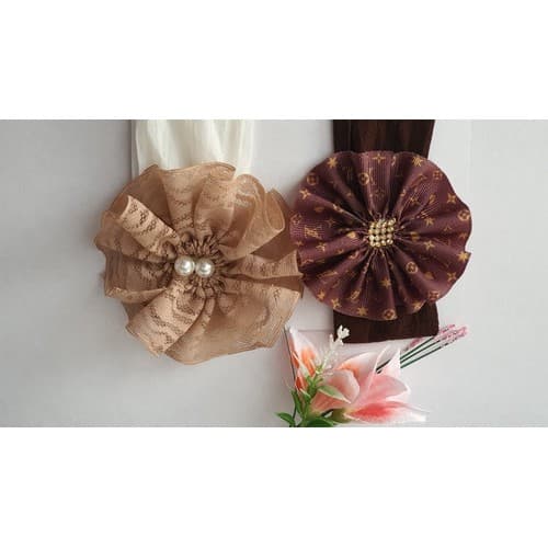 Kit 2 Faixas Largas Turbante Para Bebês Tiaras Seda Conforto