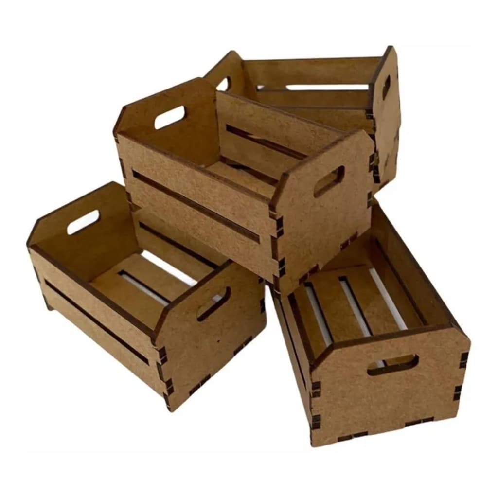 Kit 50 mini caixotes caixas de feira mdf lembrançinhas 10x6,5x5,5
