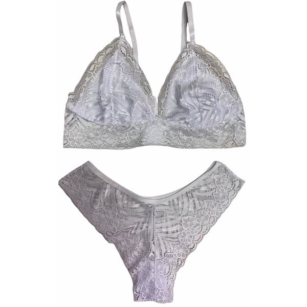 Conjunto Calcinha + Sutiã em Renda Adele, Plus Size, Feminino em Tamanho Extras XG1, XG2, XG3, Sutia Top Calcinha COS Anatomico