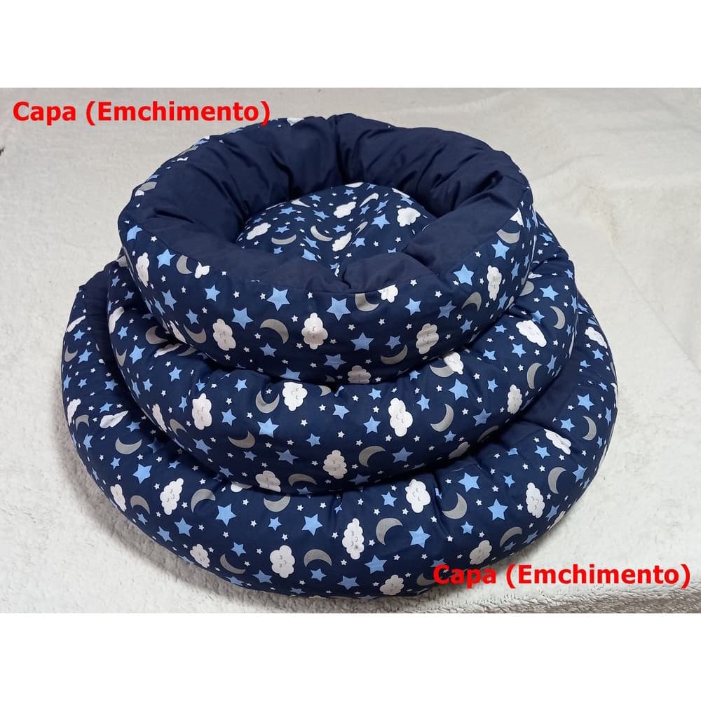 Capa Cama Redonda Pet Cães e Gatos  Capa Caminha Redonda Pet Cães e Gatos (Sem Enchimento) Com Zíper e Base impermeável