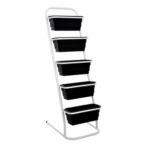 Horta vertical Plante em casa ou apartamento, Jardineira Floreira com 5 vasos de 40 cm Al-260