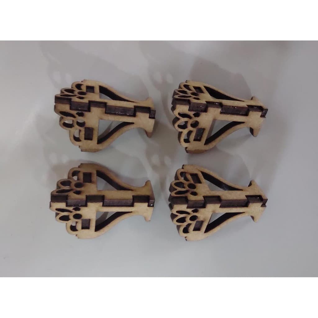Kit com 40 Pézinhos em MDF para Caixa e Bandejas
